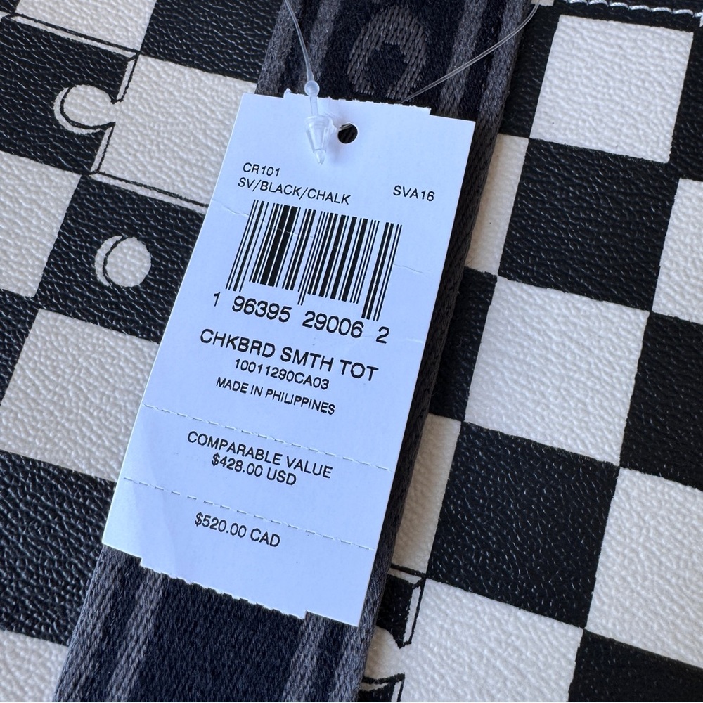 NWT coach Smith Tote With Checkerboard Print CR101 - Picture 12 of 12